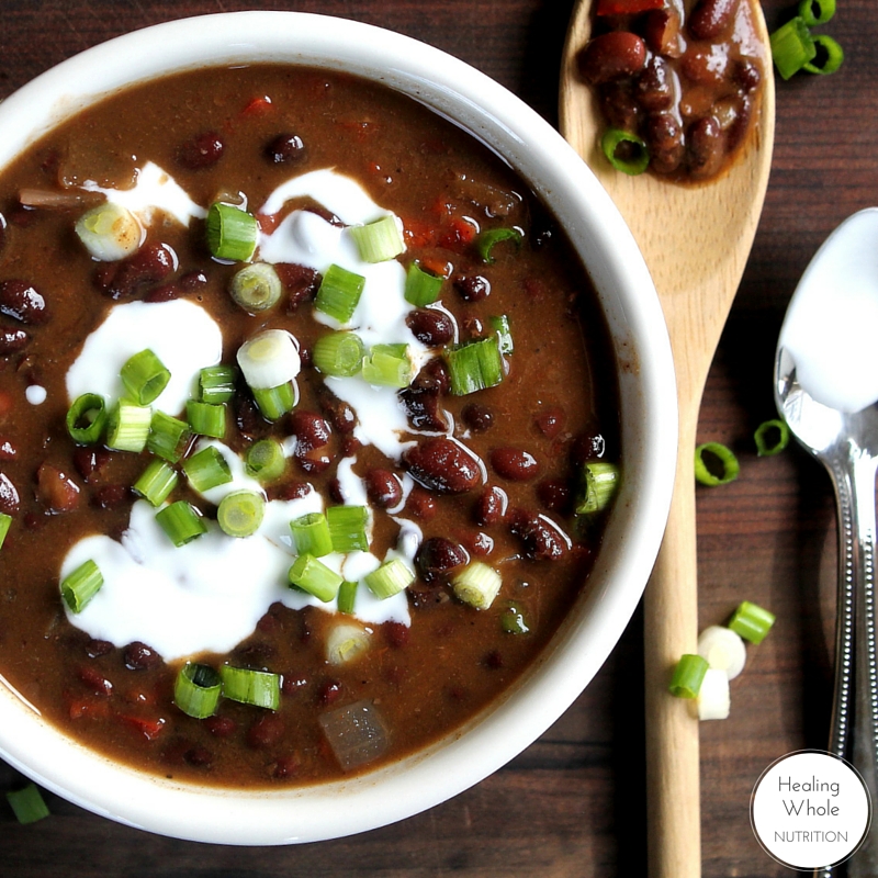 crock pot black bean soup healing whole nutrition