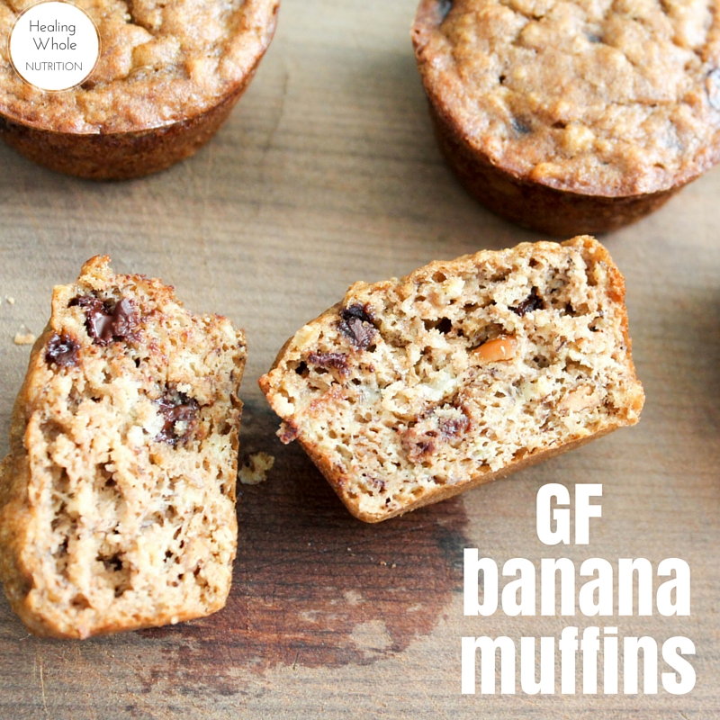 Gluten Free Peanut Butter Banana Oat Muffins Healing Whole Nutrition