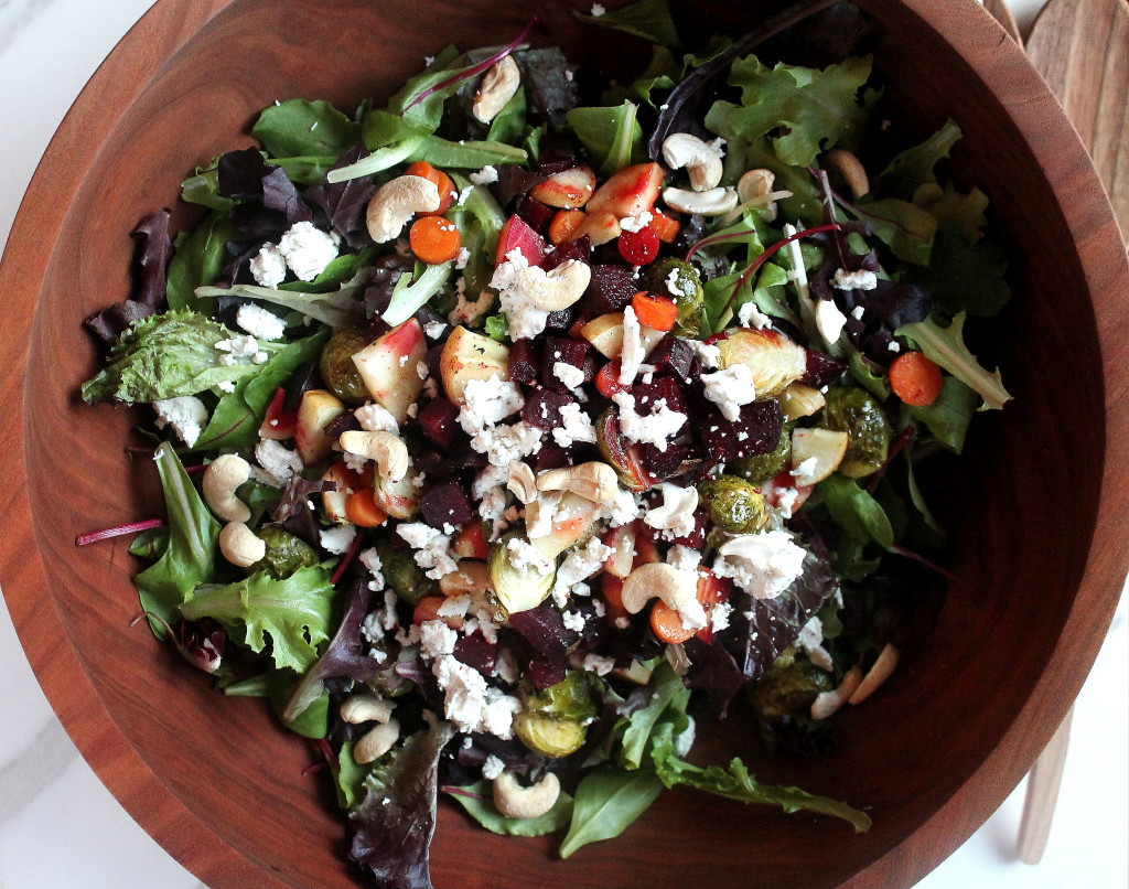 roasted winter veggie salad - healing whole nutrition